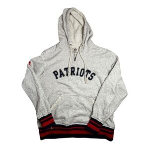 vintage style patriots patchwork hoodie